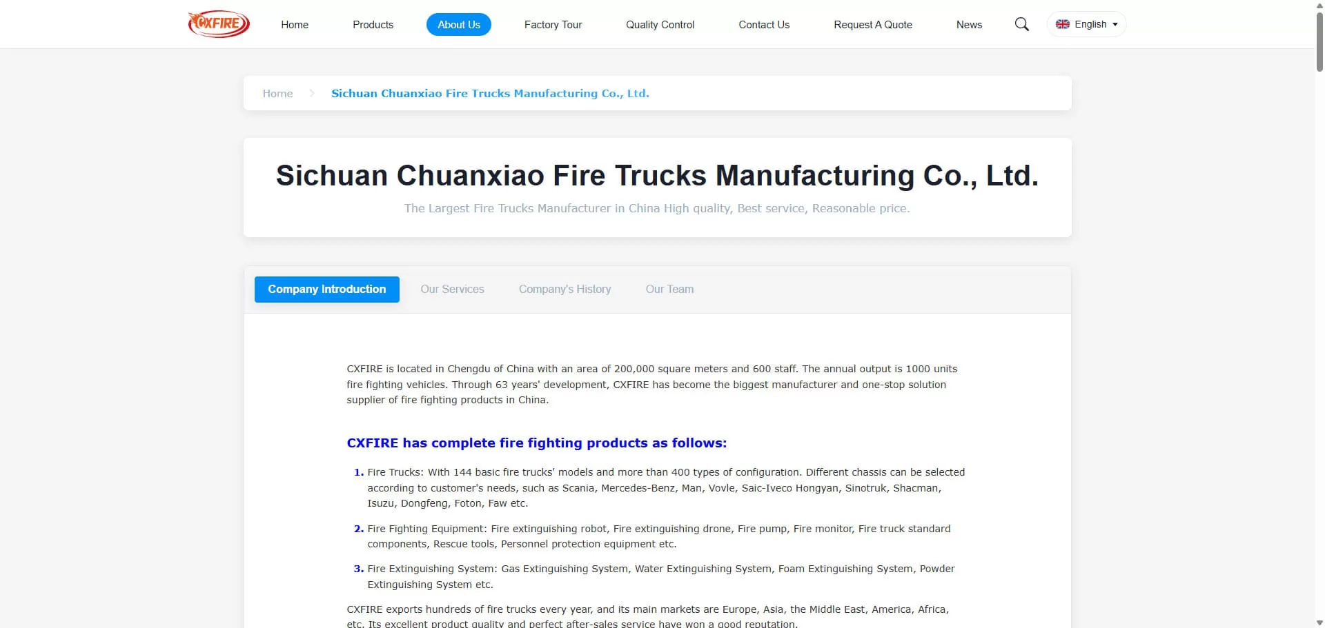 Sichuan Chuanxiao fire vehicle mobile firefighting equipment China