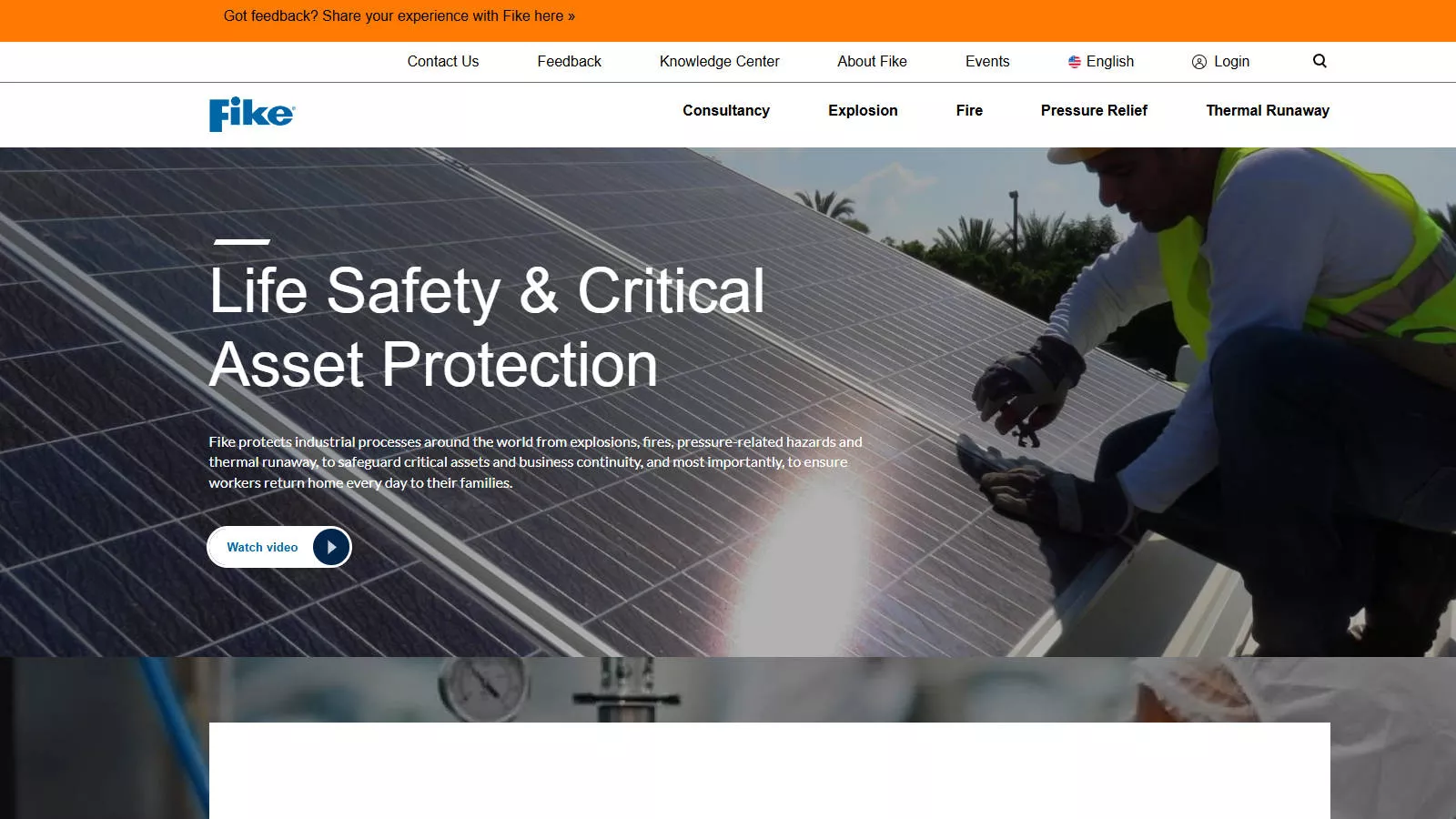 Fike life safety and critical asset protection website homepage